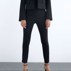 Zara Tapered Printed High Waisted Print Pants